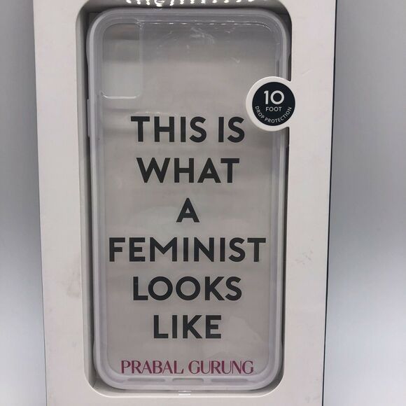 Case-Mate Prabal Gurung Tough Feminist Text Case for Apple iPhone Xs Max - Clear - Picture 2 of 4